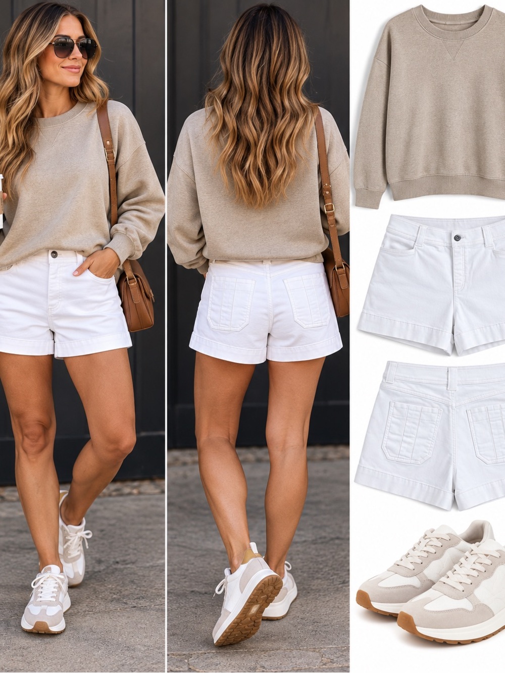 SPANX White High-Rise Cotton Shorts